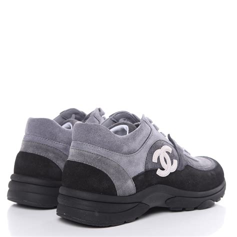 chanel cc calfskin sneakers|chanel sneakers grey suede.